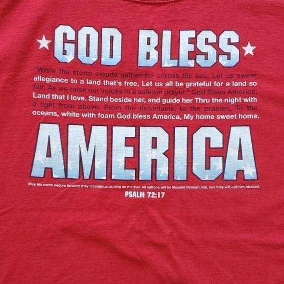 Vintage God Bless America Scripture Tshirt Sz Med - Picture 2 of 2